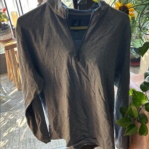 johnnie-O Charcoal Zip-Up Sweater